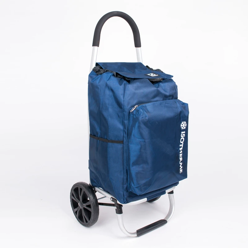 Foldable Reusable Portable Trolley Shopping Cart Bag with Roller Wheel