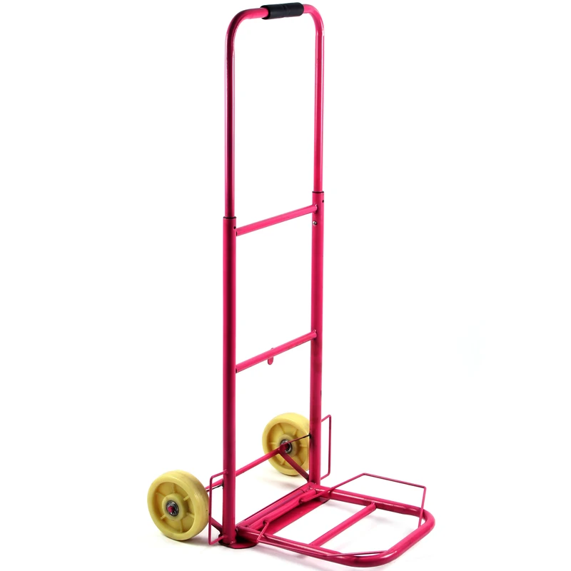Foldable Trolley Luggage Cart Small Heavy Duty Metal Hand Trolley Utility Cart with Two Wheels