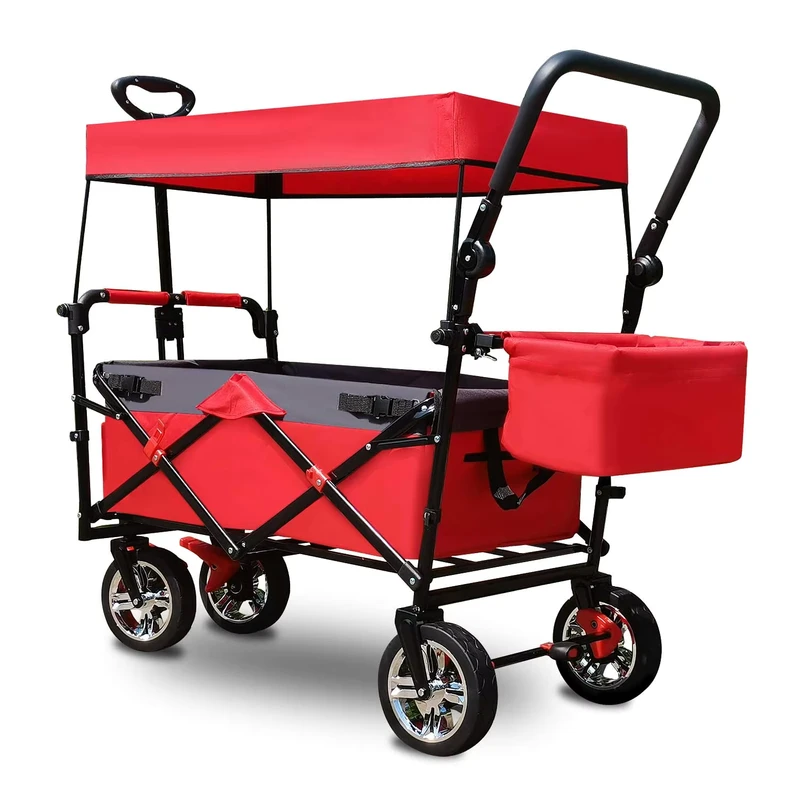 Foldable Wagon for Kids Camping Wagon Cart Baby Stroller Custom OEM Customized Frame Logo