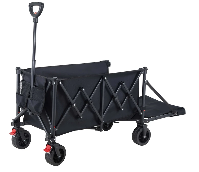 Foldable Wagon with Extended Edition Outdoor Storage Beach Camping Cart Wagon