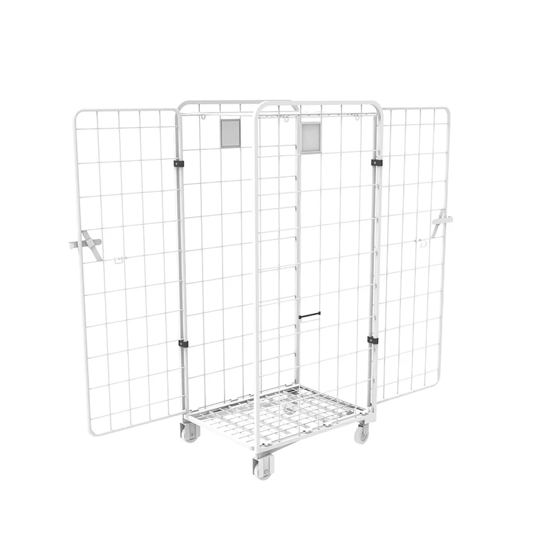 Foldable Wire Mesh Roll Cage Trolley Roll Container