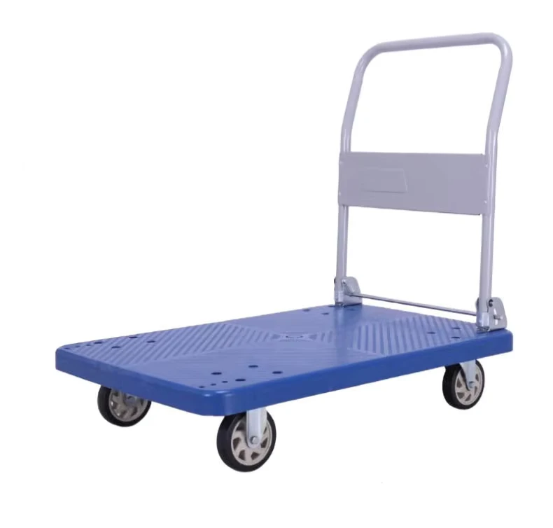 Folded Hand Truck Cart Warehouse Trolley for Shopping and Storage Portable Platform Cart and Trolley for Tools