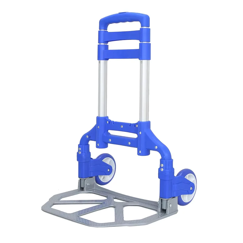 Folding Aluminum Alloy Portable Hand Luggage Trolley with Small Trailer for Household Use