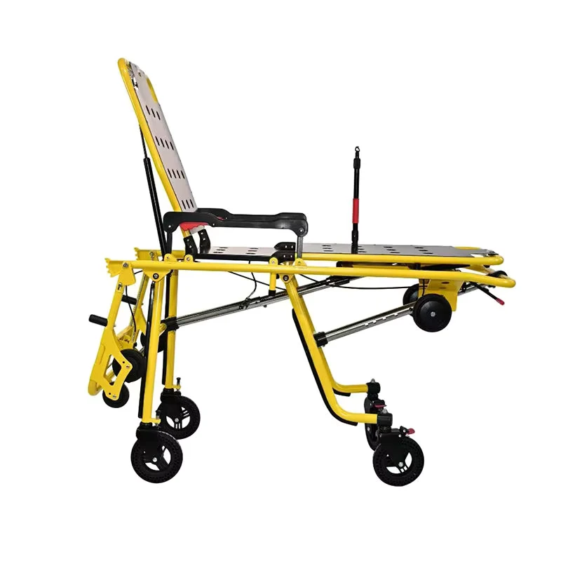 Folding Ambulance Stretcher Portable Patient Transport Trolley Gurney for Hospital and Rescue Use