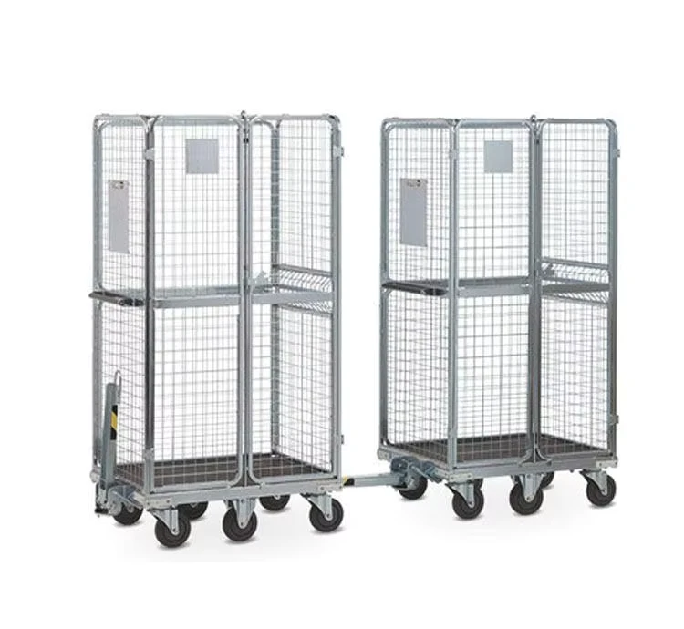 Folding Cage Suitable for Storage Small Items or Parts Roll Logistics Trolley