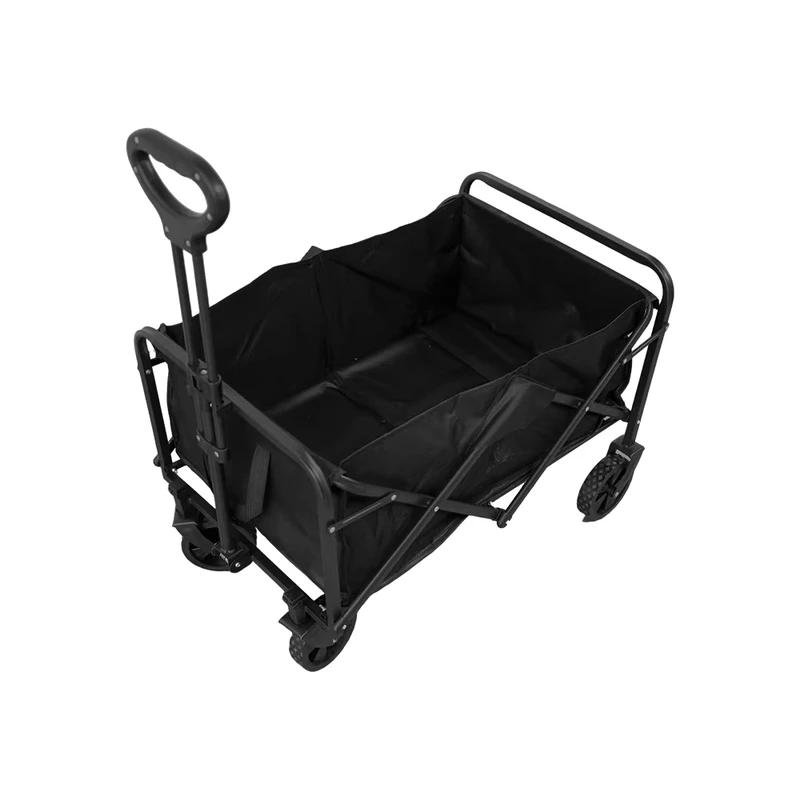 Folding Camping Wagon Outdoor Utility Cart with Large Universal Wheels Portable Storage Cart for Picnic and Vendor Use