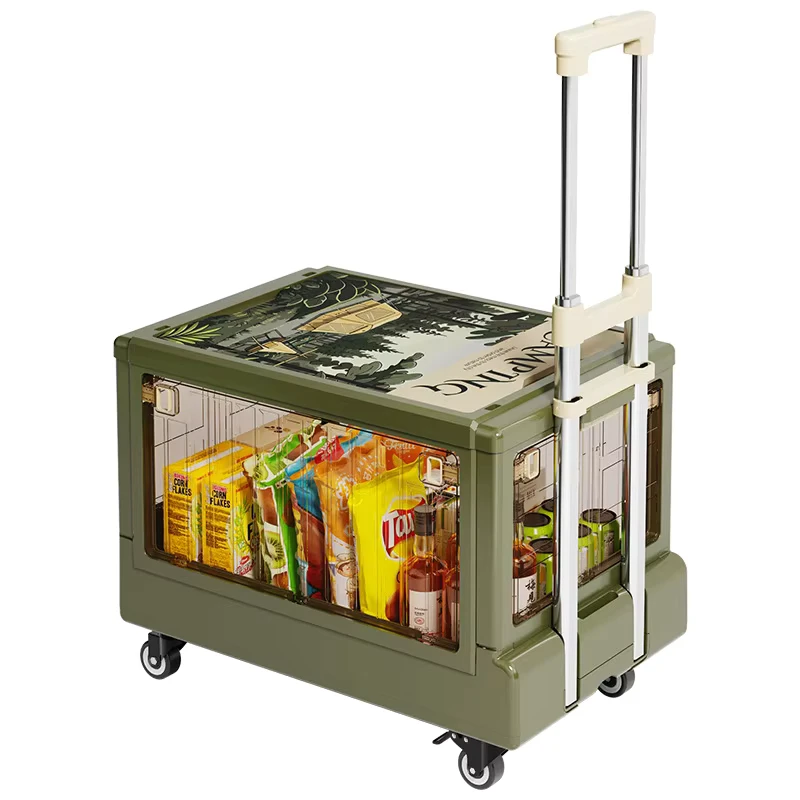 Folding Collapsible Wagon Carts Heavy Duty Garden Carts Camping Trolley Shopping Sports Fishing Outdoor Utility Wagon