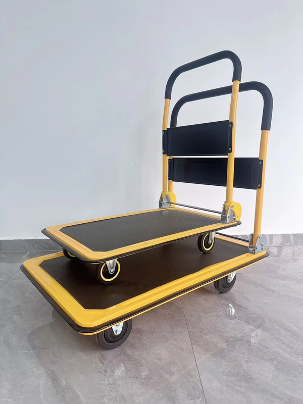 Folding Flatbed Hand Trolley multi purpose Portable Moving Cart for Warehouse$home Use