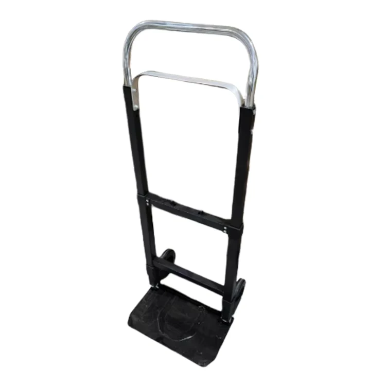 Folding Hand Truck Dolly 90KG Capacity Heavy Duty Luggage Trolley Cart Telescoping Handle Rubber Wheels Garage Use Powder Coated