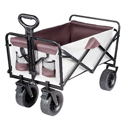 Folding Hand push Camping Car Selling Stall Cart Folding Trolley Camping Car