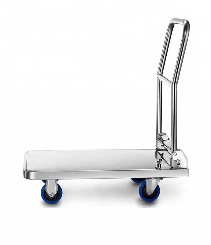 Folding Heavy Duty Mover Trolley Aluminium Alloy Hand Push Cargo Cart Foldable Thickened Floor Platform