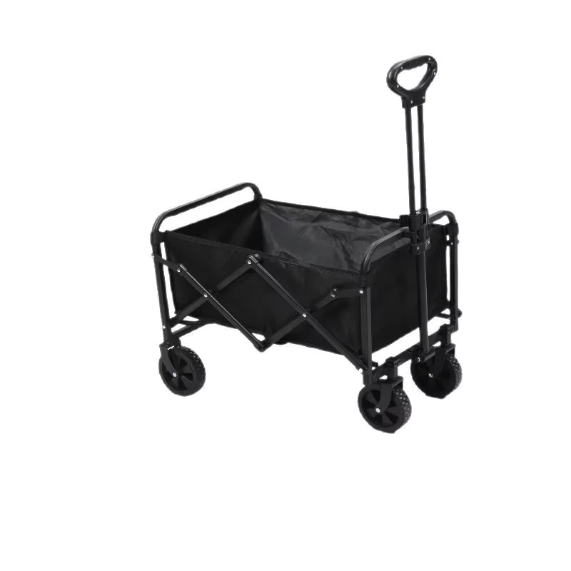 Folding Lightweight Four Wheel Wagon Small Outdoor Camping Cart Picnics Shopping Storage