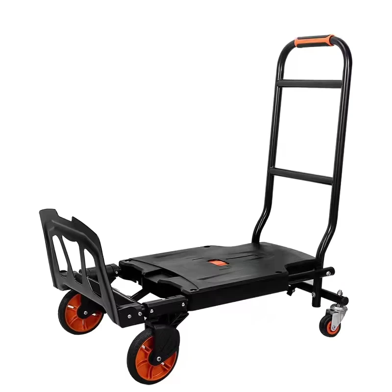 Folding Multi function Four Wheels Foldable Platform Aluminum Hand Truck Trolley
