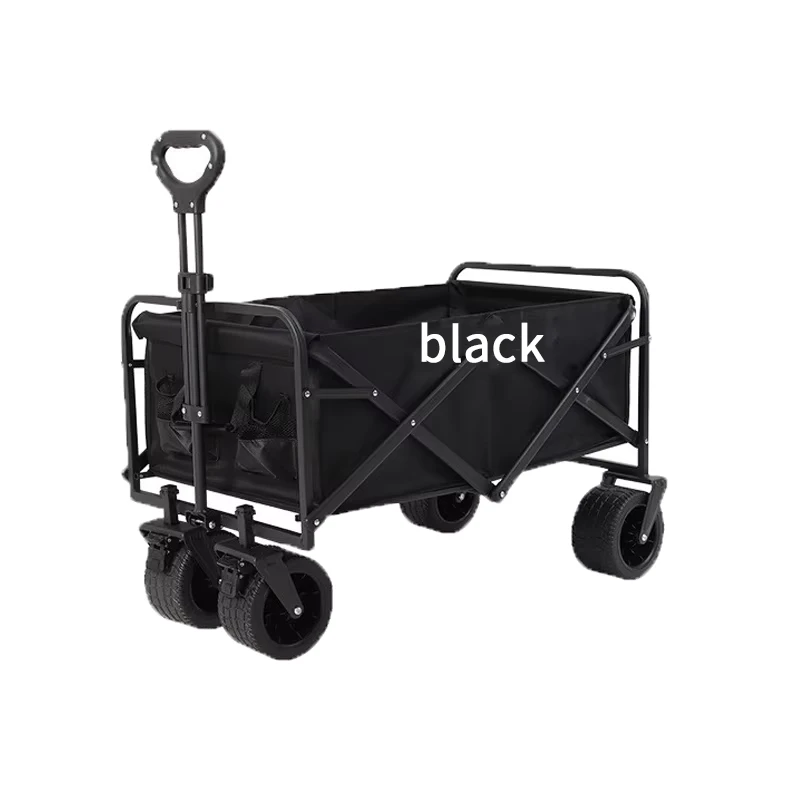 Folding Outdoor Utility Wagon Garden Portable Hand Cart All Terrain Wheels Beach Wagon
