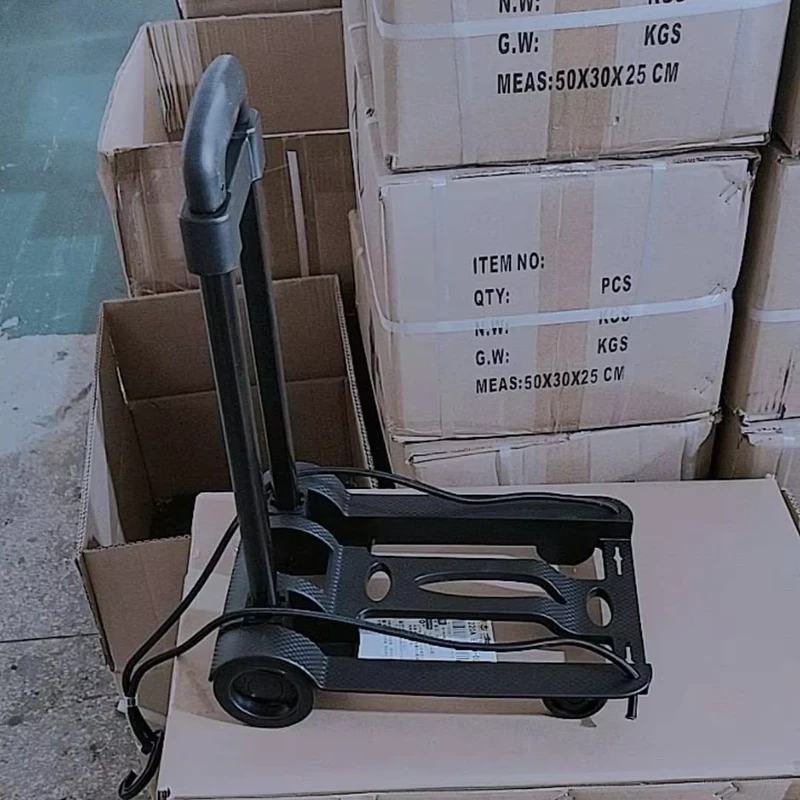 Folding Portable Outdoor Shopping Trolley Luggage Trailer Platform Home Shopping Cart Hand Push Cart