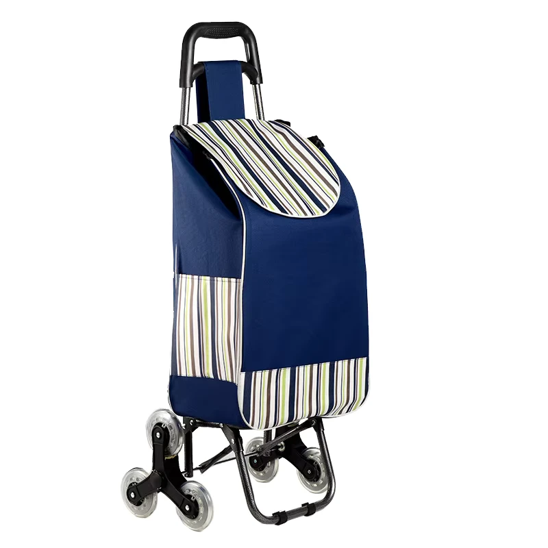 Folding Shopping Trolley with Stair Climbing Wheels Portable Hand Lift Cart Bag for Supermarket Home Use