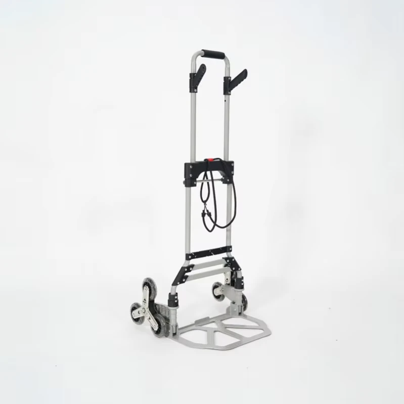 Folding Stainless Steel Aluminum Hand Luggage Trolley Platform Structure with Rubber Wheel Shopping Cart
