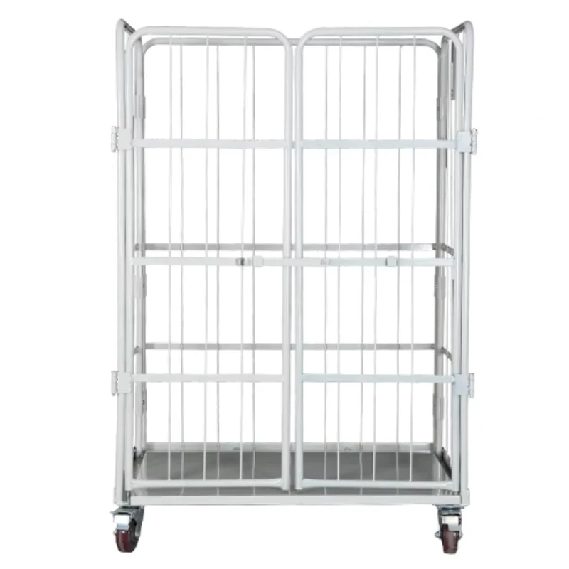 Folding Steel Roll Container with Doors Logistics Cage Cargo & Storage Equipment