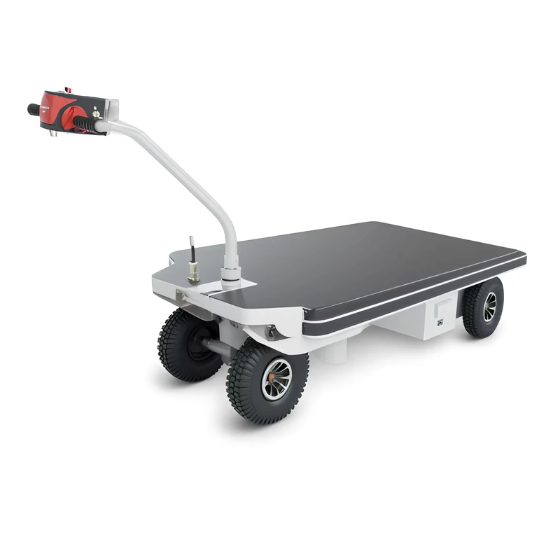 Folding Storage Electric Trolley with Foldable Metal Construction Four Wheel Platform Truck 500kg Capacity