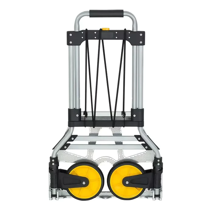 Folding Trolley Cart 2 Big Wheel Heavy Load Aluminum Luggage Cart Hand Truck Trolley with OEM Support