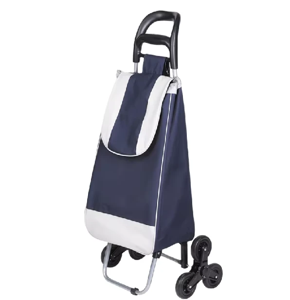 Folding Trolley Portable Three wheel Climbing Stair Cart Trolley Foldable Shopping Trolley Bag