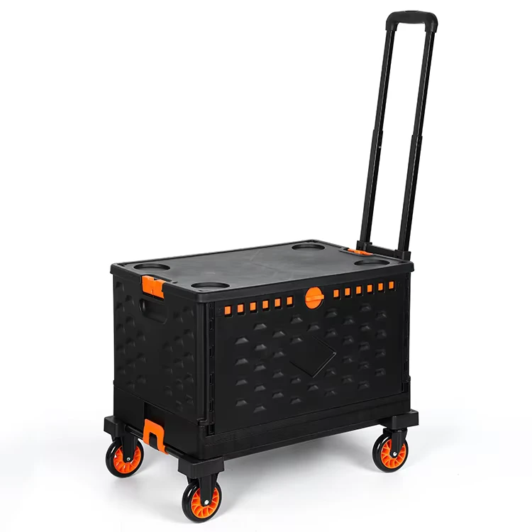 For Travel Trolleys Foldable Platform Wheel Backpack Luggage Truckl Trailers Luggage Cart Portable Folding Trolley Hand Truck