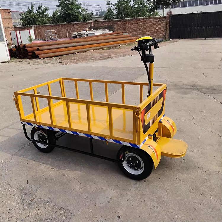 For Warehouse Material Transport Heavy Duty Durable Electric Hand Truck Large Capacity Battery Multiple Rounds Trolley Flatbed