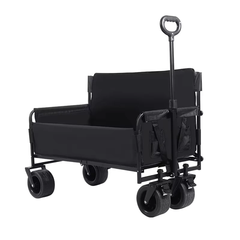 Foreign Trade Portable Utility Outdoor Camping Trolley Foldable Four Wheel Picnic Sofa Seat Sitting Reclining Camp OEM Storage