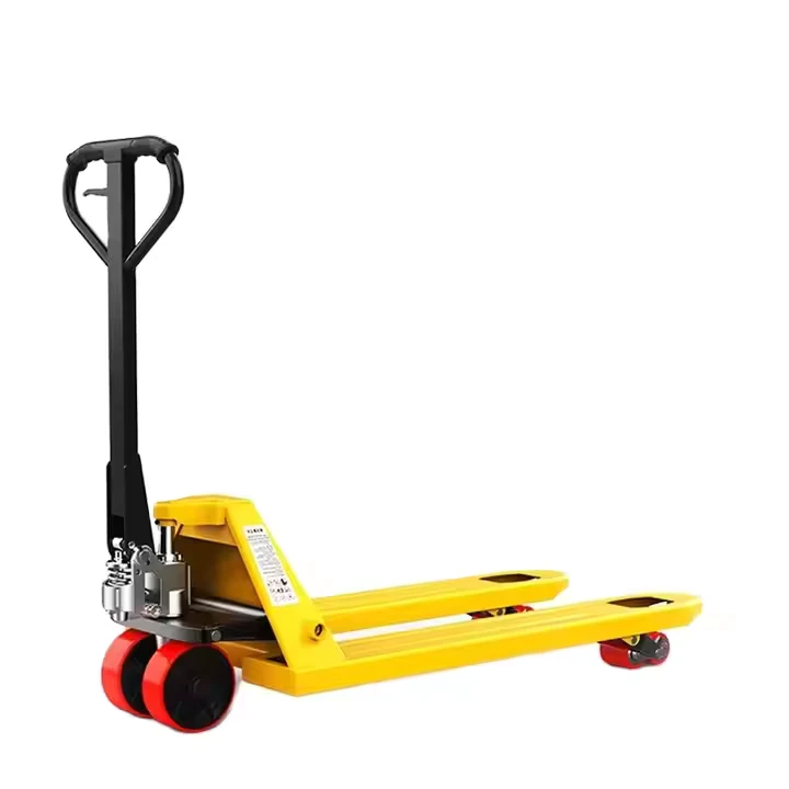 Fork Lift 2T Hydraulic Controller Load Cell Manual 2000KG Pallet Truck High Quality Trailer Hand pushed Cattle Forklift