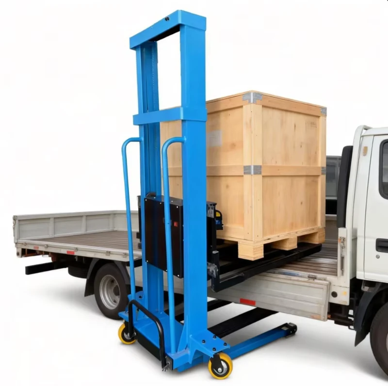 Forklift Manual Pallet Jack Electric Pallet Stacker Hydraulic Forklift 110v Manual Pallet Stacker 350kg Self Loading Stacker