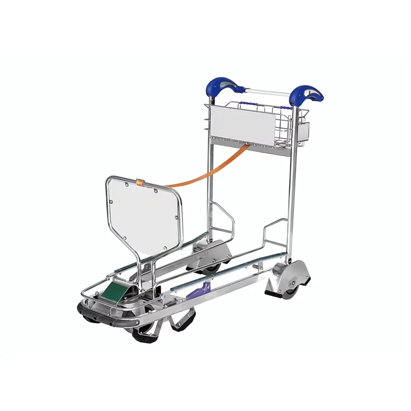 Four Wheel Airport Trolley Duty Free Shopping Trolley 300kg Load Passenger Luggage Trolleys