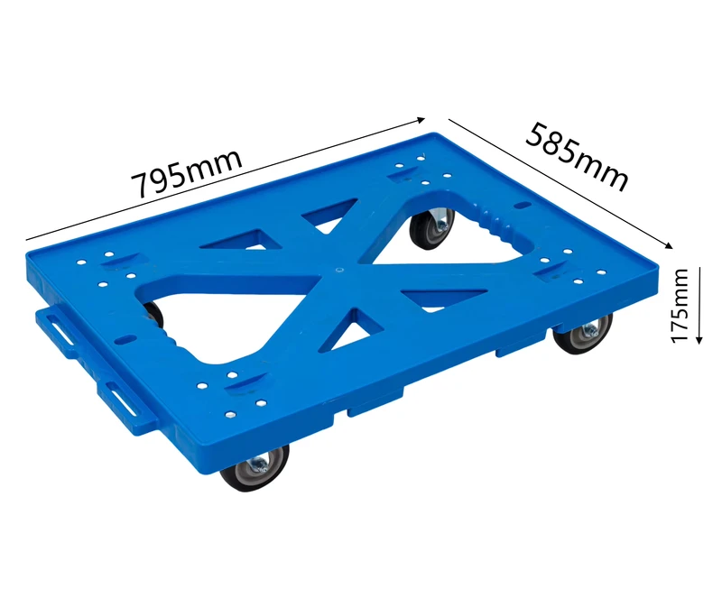 Four Wheel Capacity Trolley with Durable Plastic Trolley Handle for Hand Carts and Trolleys