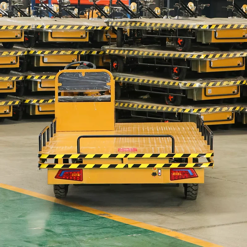 Four Wheel Flatbed Truck Electric Warehouse Custom Tool Logistics Cargo Transport Electric Flat Car