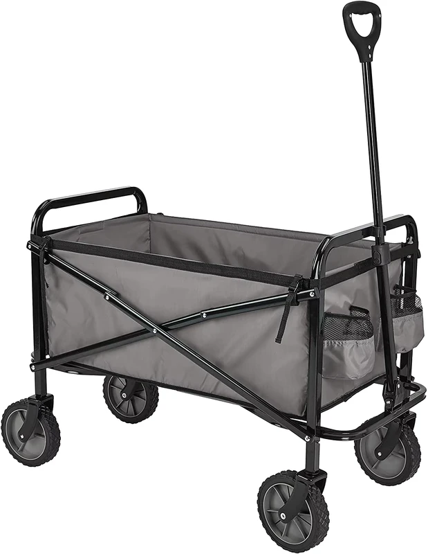 Four Wheel Folding Heavy Duty Utility Wagon for Children Camping Cart Mini Garden Tool Shopping Cart Beach Trolley