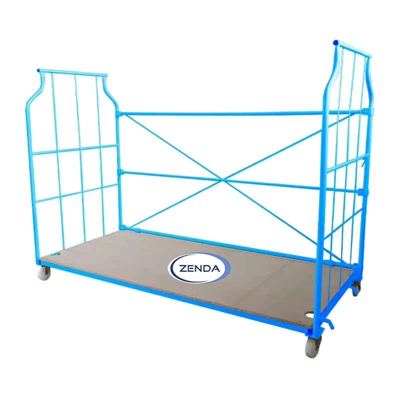 Four-Wheel Heavy Duty Steel Storage Roll Container Furniture Trolley with OEM Customization Powder Coated Finish