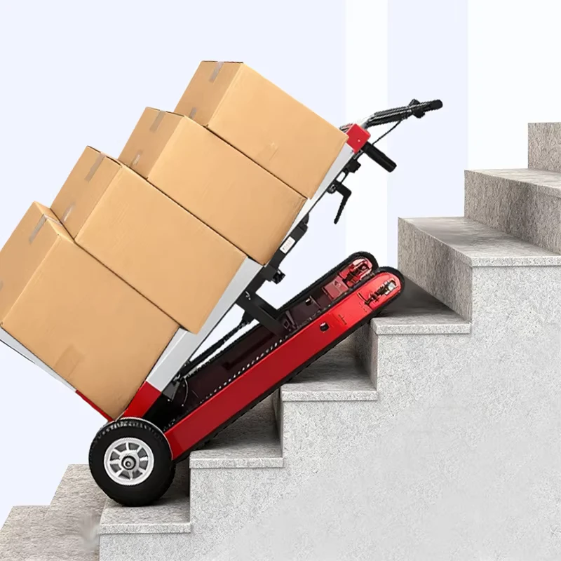 Four Wheel Roll Container Hand Trolley for Transportation Forklift Electric Crawler Step Stair Climber Machine