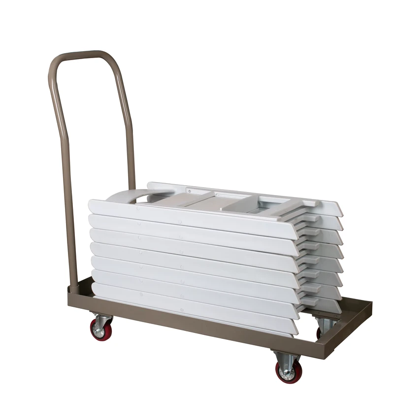 Four Wheeled Trolley Outdoor Multi Purpose Trolley Movable Folding Chair Trolley for Banquet Events
