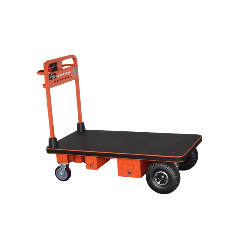 Four Wheels Foldable Electric Hand Truck with 500kg Capacity 400W Motor OEM for Industrial Cargo Transport