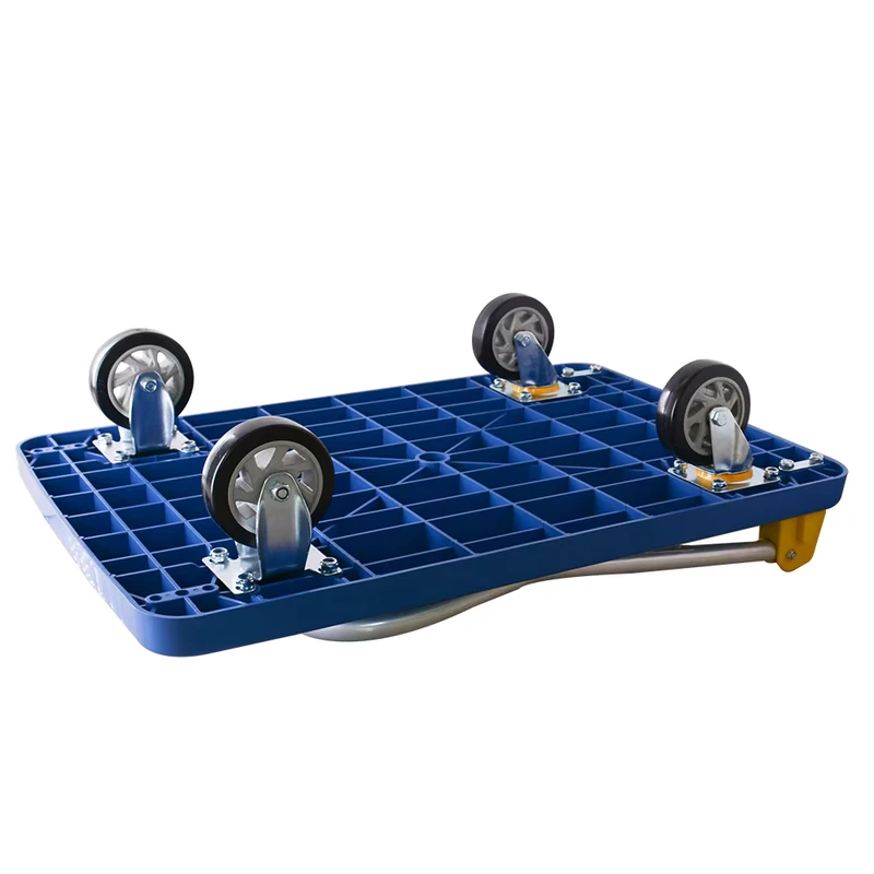 Four Wheels Industrial 50*70 cm Plastic Folding Trolley Hand Carts 200 kg