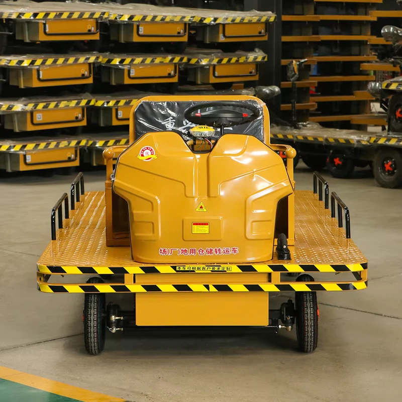 Four-wheel Flatbed Transport Vehicle Steering Wheel Load Capacity 1000kg Suitable for Shopping