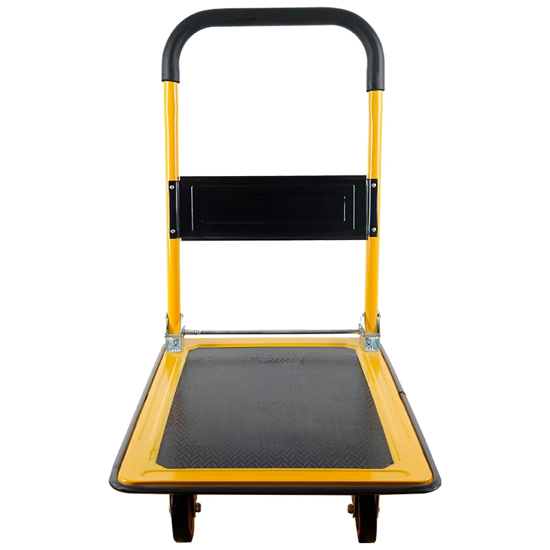 Four wheel Folding Handcart With Qualified Quality Four Wheel Design Adjustable Foldable Steel Platform Truck