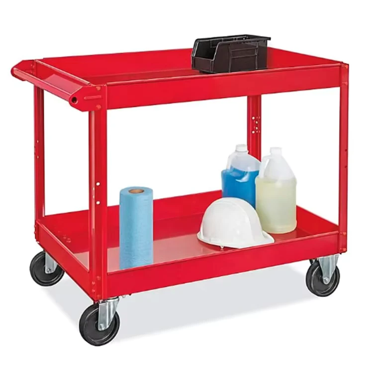 Four wheel Heavy Duty Service Cart Durable Movable Steel Frame Rolling Storage Carts Multi scenario Application Moving Tools