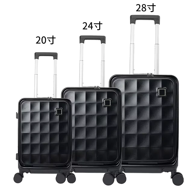 Front Opening Luxury Designer Customized Trolley Case Suitcase Smart Travelling Bags Set Spinner Wheels Carry On Luggage