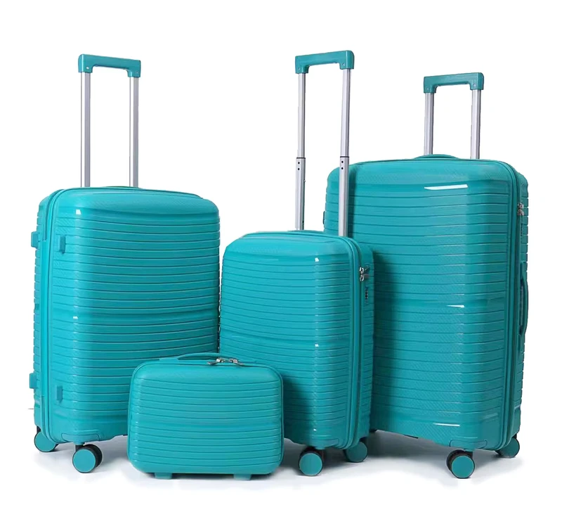 Full PP Shell Luggage Sets 360 Degree pp Nylon Wheels 14 20 24 28 Inch Travel Suitcase Sets Durable Trolley Cases