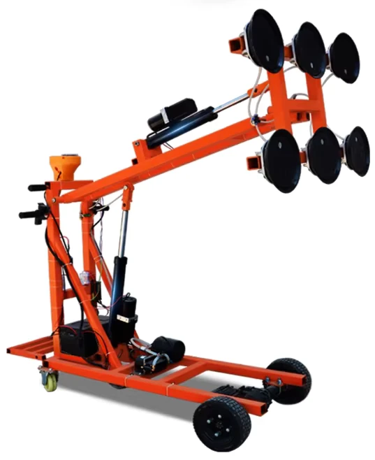 Fully Electric Hand push Suction Cup Trolley Large Glass Suction