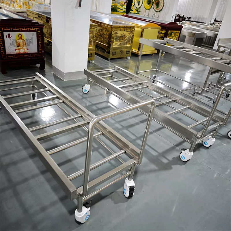 Funeral Body Lifting Corpse Cart Mortuary Trolley Mortuary Scissor Lift Morgue Lifter Used for Hospital