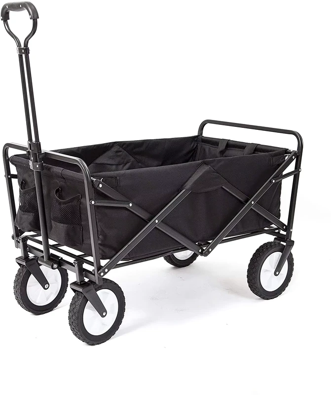 GSD Outdoors Foldable Folding Carry Beach Trolley Camping Wagon Trolley Camping Cart Folding Wagon Cart
