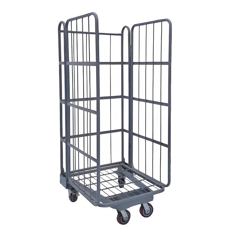 Galvanised Roll Container for Warehouse Rolling Wire Mesh Container Cage Roll Cage Transport