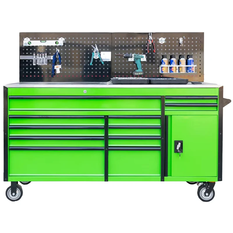 Garage Workbench Mobile Workstation Drawer Tool Cabinets Heavy Duty Tool Cart Trolley Garage Cabinets