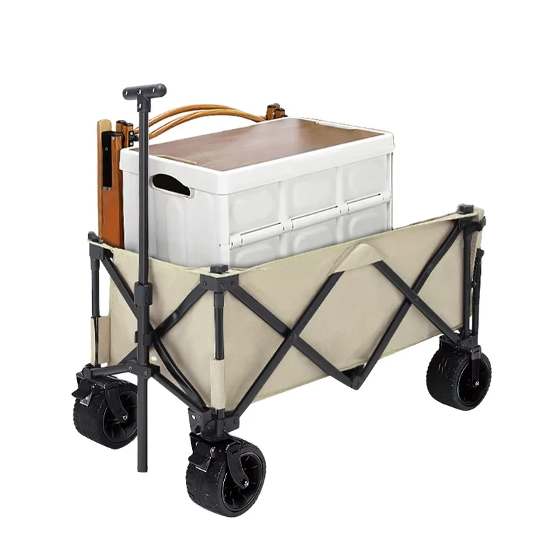 Garden Cart Foldable Carry Trolley Camping Beach Wagon Cart Folding for Outdoor Utility Camping Wagon